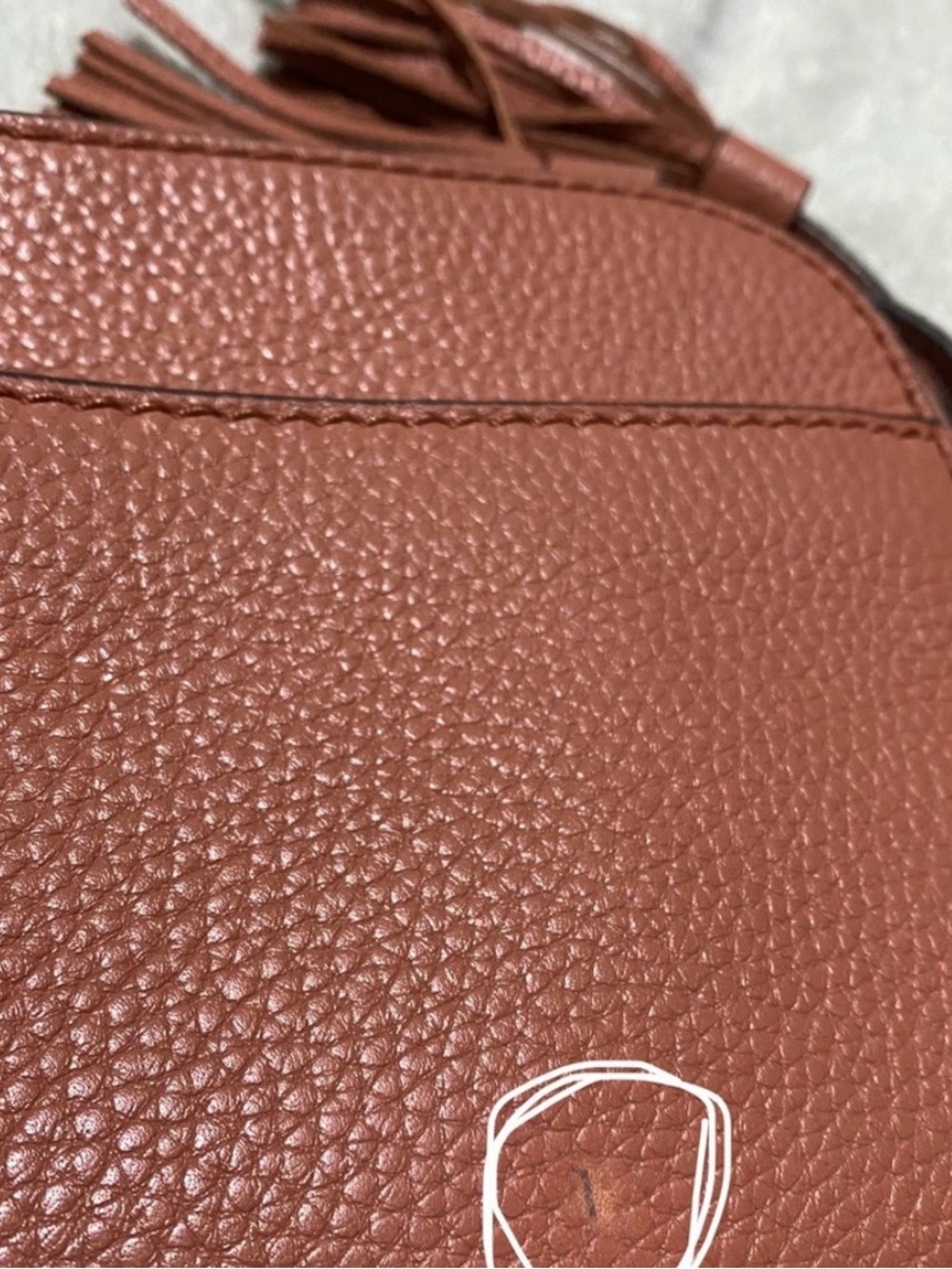 Tory Burch Pebbled Leather Crossbody in Terracotta - Picture 5 of 6